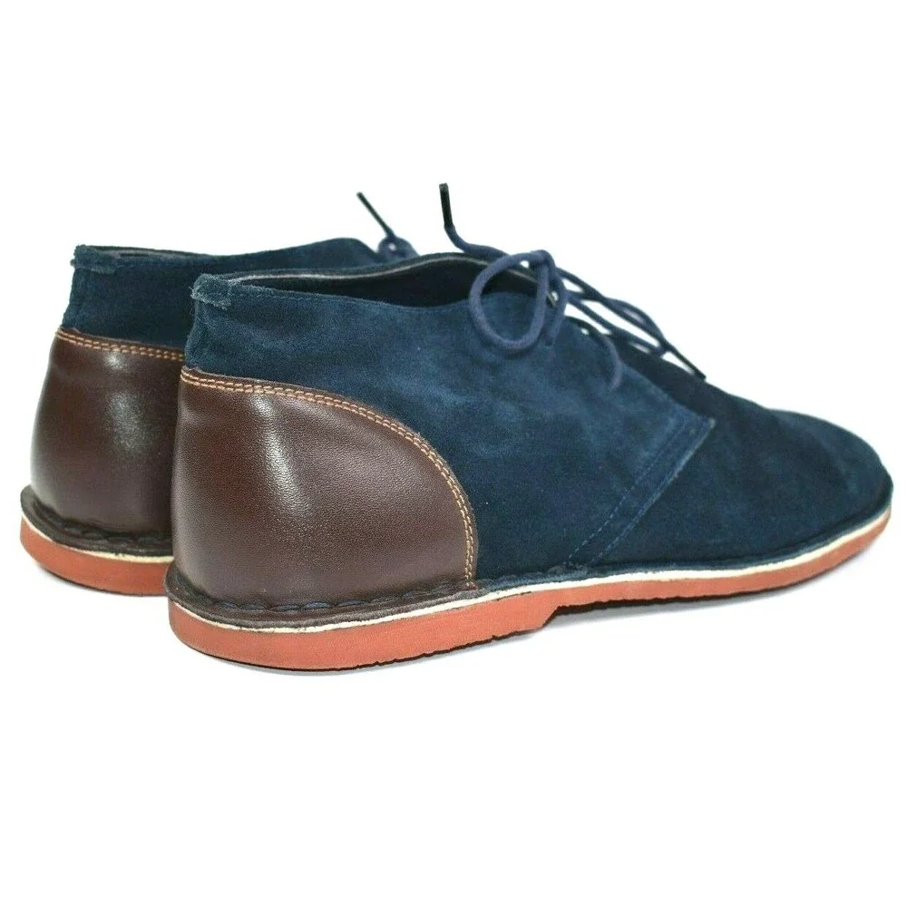 Joseph Abboud Collection Men's Blue Suede Leather Chukka Boots Size 11